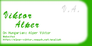viktor alper business card
